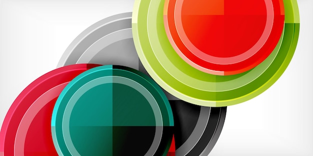 Círculos de fondo abstracto de diseño geométrico