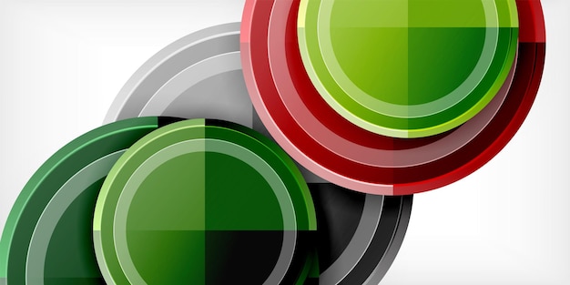Círculos de fondo abstracto de diseño geométrico