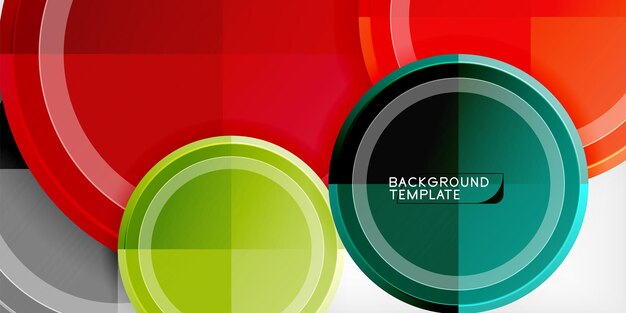 Círculos de fondo abstracto de diseño geométrico