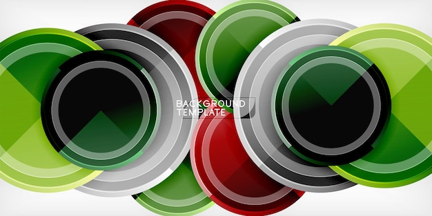 Círculos de fondo abstracto de diseño geométrico