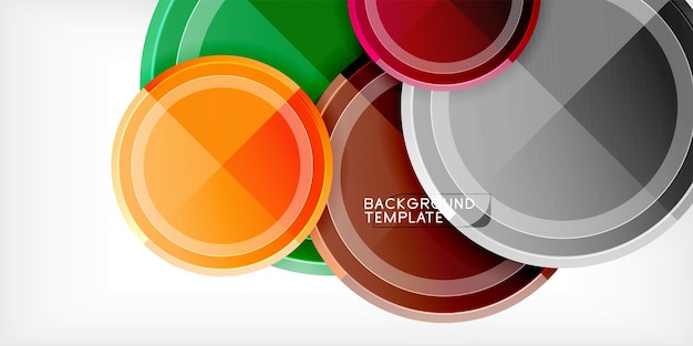 Círculos de fondo abstracto de diseño geométrico