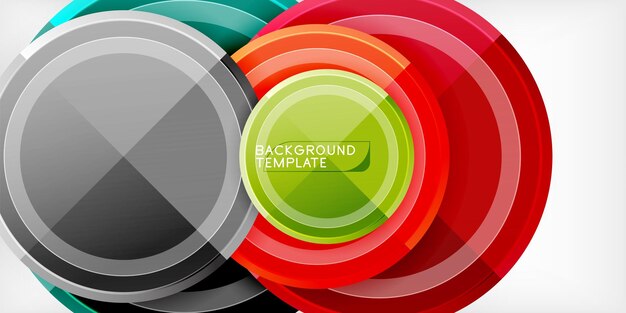 Círculos de fondo abstracto de diseño geométrico