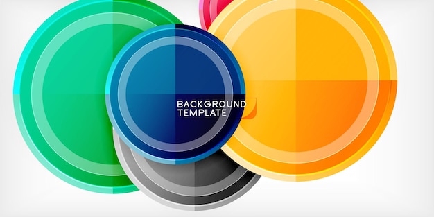 Círculos de fondo abstracto de diseño geométrico