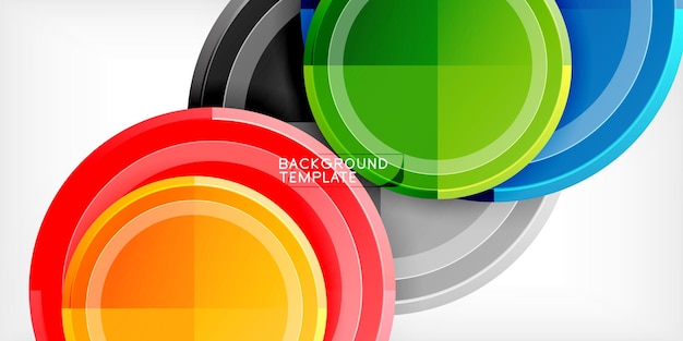 Círculos de fondo abstracto de diseño geométrico