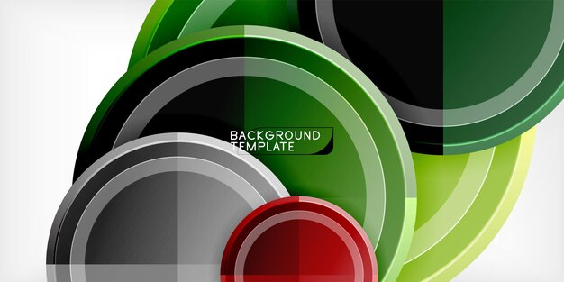 Círculos de fondo abstracto de diseño geométrico