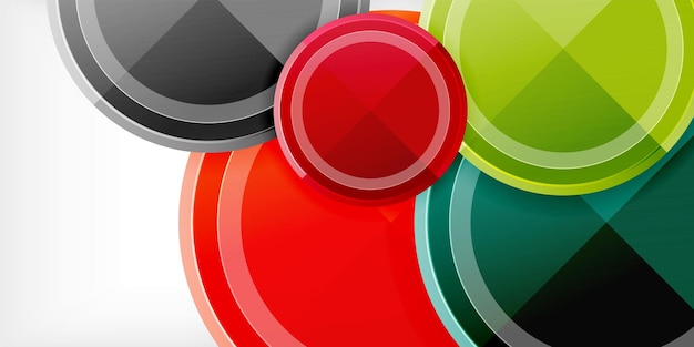 Círculos de fondo abstracto de diseño geométrico