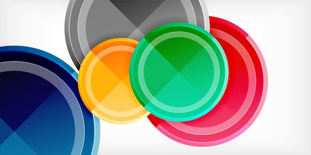 Círculos de fondo abstracto de diseño geométrico