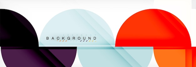 Círculos de fondo abstracto geométrico moderno Plantilla de diseño de presentación de negocios o tecnología folleto o patrón de volante o banner web geométrico