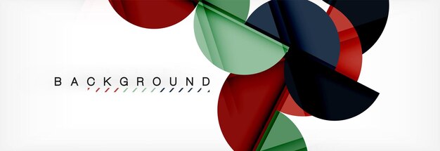 Círculos de fondo abstracto geométrico moderno Plantilla de diseño de presentación de negocios o tecnología folleto o patrón de volante o banner web geométrico