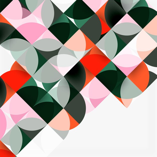 Círculos de fondo abstracto geométrico moderno