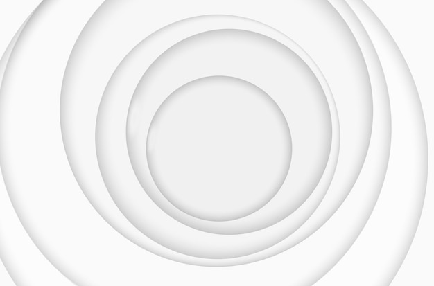 Círculos fondo claro textura de papel recortado blanco patrón circular plateado