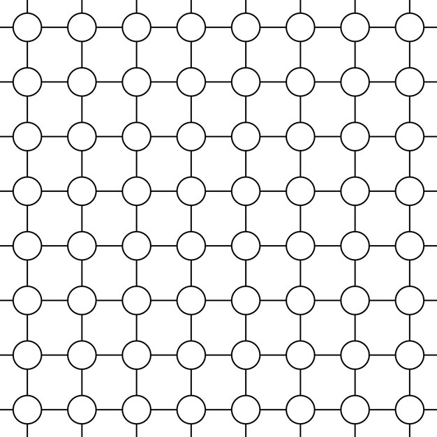 Círculos de fondo geométrico de patrones sin fisuras y gridx9