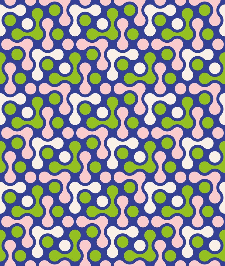 Vector círculos geométricos abstractos punch vector estilo chail patrones sin fisuras colores de moda