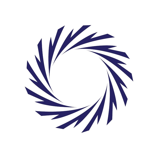 Círculos giratorios Espirales abstractas y giros líquidos Formas hipnóticas Símbolo gráfico vectorial de vórtice