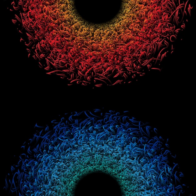 Círculos de gradiente islámico abstractos y coloridos