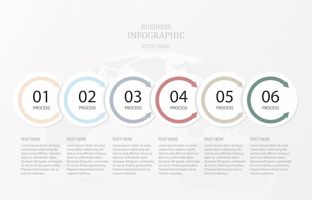 Círculos infografía e iconos para el concepto de negocio.