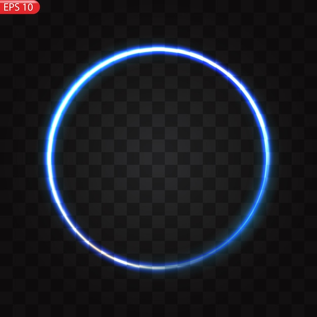 Los círculos de luz azul tienen un efecto de brillo azul brillante