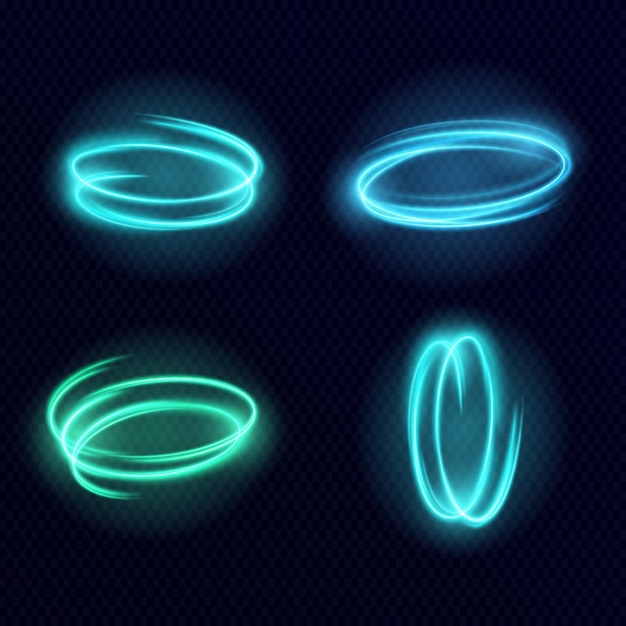 Círculos de luz brillantes