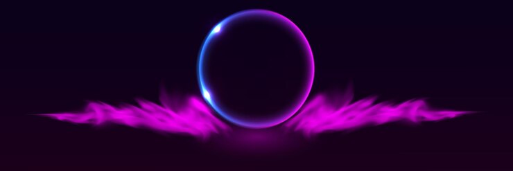 Vector círculos de luz de neón con efecto de línea vector eps10