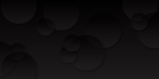 Círculos negros superpuestos dinámicos en un fondo elegante y gradiente para un diseño abstracto moderno