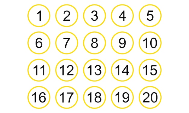 Círculos numerados Una representación visual del orden numérico