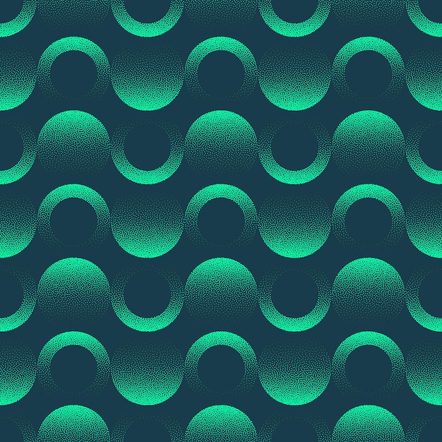 Círculos patrón sin costuras vector de tendencia color acuamarina resumen de fondo