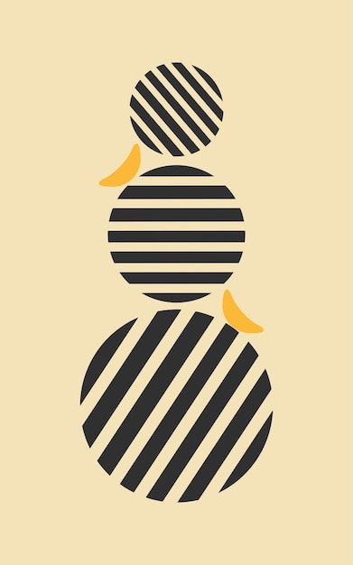Círculos de pie uno encima del otro pirámide de círculos Vector símbolo abstracto