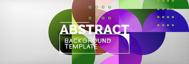 Círculos y semicírculos plantilla de negocio de diseño de círculos de fondo abstracto