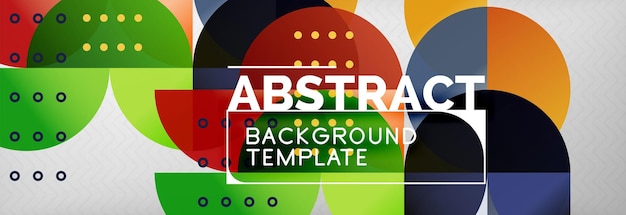 Círculos y semicírculos plantilla de negocio de diseño de círculos de fondo abstracto