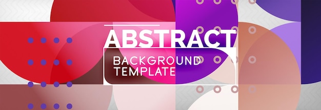 Círculos y semicírculos plantilla de negocio de diseño de círculos de fondo abstracto