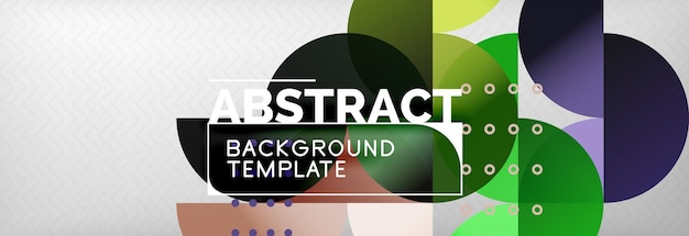 Círculos y semicírculos plantilla de negocio de diseño de círculos de fondo abstracto