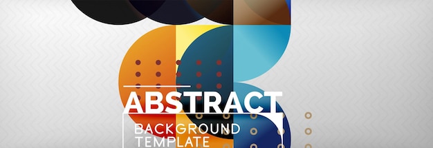 Círculos y semicírculos plantilla de negocio de diseño de círculos de fondo abstracto