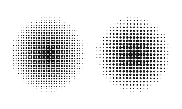 Círculos de semitonos negros, patrón de puntos de semitonos