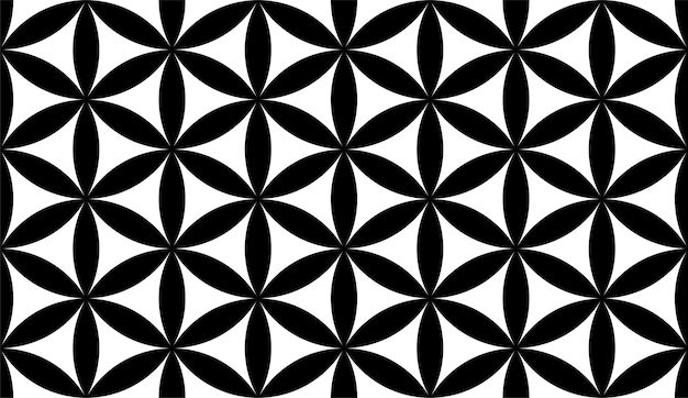 Círculos superpuestos que crean un patrón impecable también conocido como flor de la vida