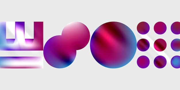 Círculos y triángulos arte moderno Ilustración vectorial para papel tapiz Banner Fondo Tarjeta Libro Ilustración página de aterrizaje