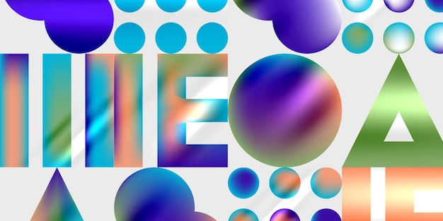 Círculos y triángulos arte moderno Ilustración vectorial para papel tapiz Banner Fondo Tarjeta Libro Ilustración página de aterrizaje