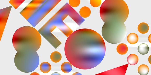 Círculos y triángulos arte moderno Ilustración vectorial para papel tapiz Banner Fondo Tarjeta Libro Ilustración página de aterrizaje