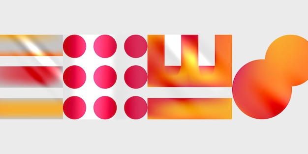 Círculos y triángulos arte moderno Ilustración vectorial para papel tapiz Banner Fondo Tarjeta Libro Ilustración página de aterrizaje