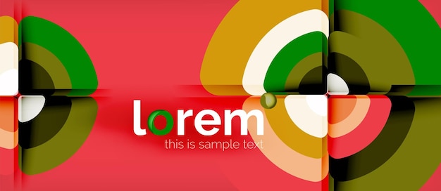 Los círculos y triángulos diseñan un fondo abstracto