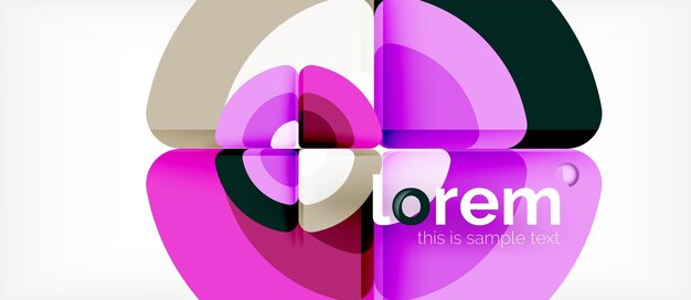 Los círculos y triángulos diseñan un fondo abstracto