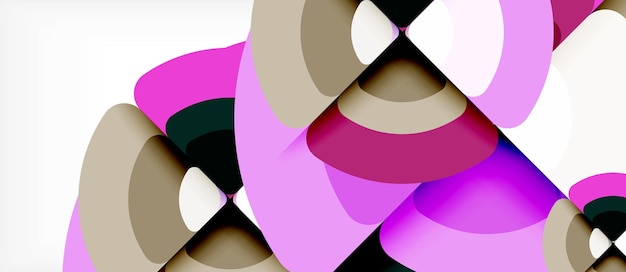Los círculos y triángulos diseñan un fondo abstracto