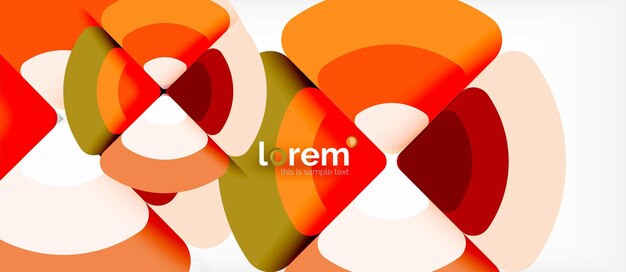 Los círculos y triángulos diseñan un fondo abstracto