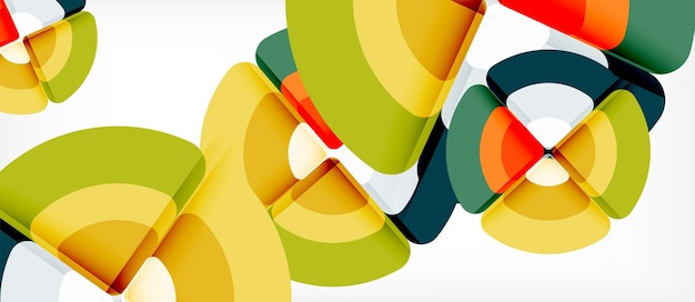 Círculos y triángulos fondo abstracto geométrico plantilla de diseño abstracto de moda para presentación de negocios o tecnología o papel tapiz de portada de folleto web
