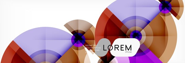 Los círculos y triángulos geométricos mínimos, el fondo abstracto, el techno, la plantilla de póster de diseño moderno.