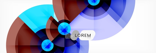 Los círculos y triángulos geométricos mínimos, el fondo abstracto, el techno, la plantilla de póster de diseño moderno.