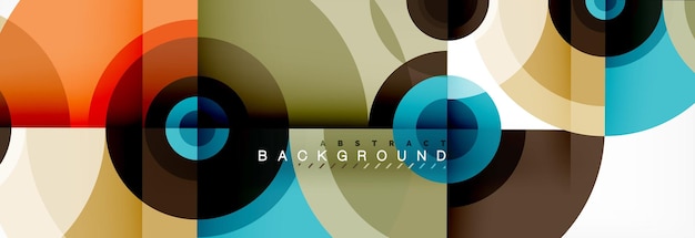 Los círculos y triángulos geométricos mínimos, el fondo abstracto, el techno, la plantilla de póster de diseño moderno.