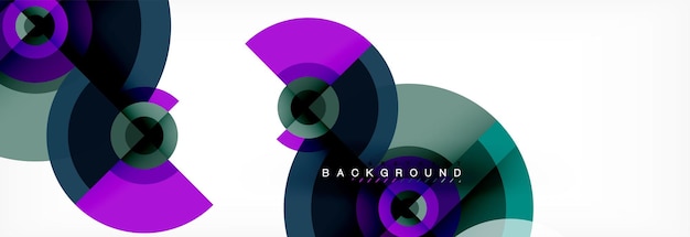 Los círculos y triángulos geométricos mínimos, el fondo abstracto, el techno, la plantilla de póster de diseño moderno.