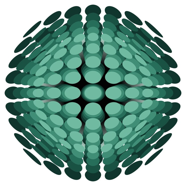 Vector círculos tridimensionales