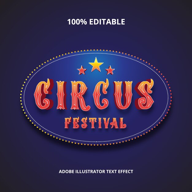 Circus Festival Text Effect Premium