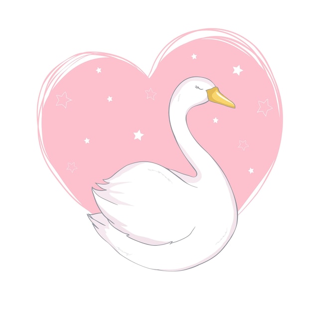 Cisne Pájaro blanco Signo símbolo logotipo logotipo vector Vector